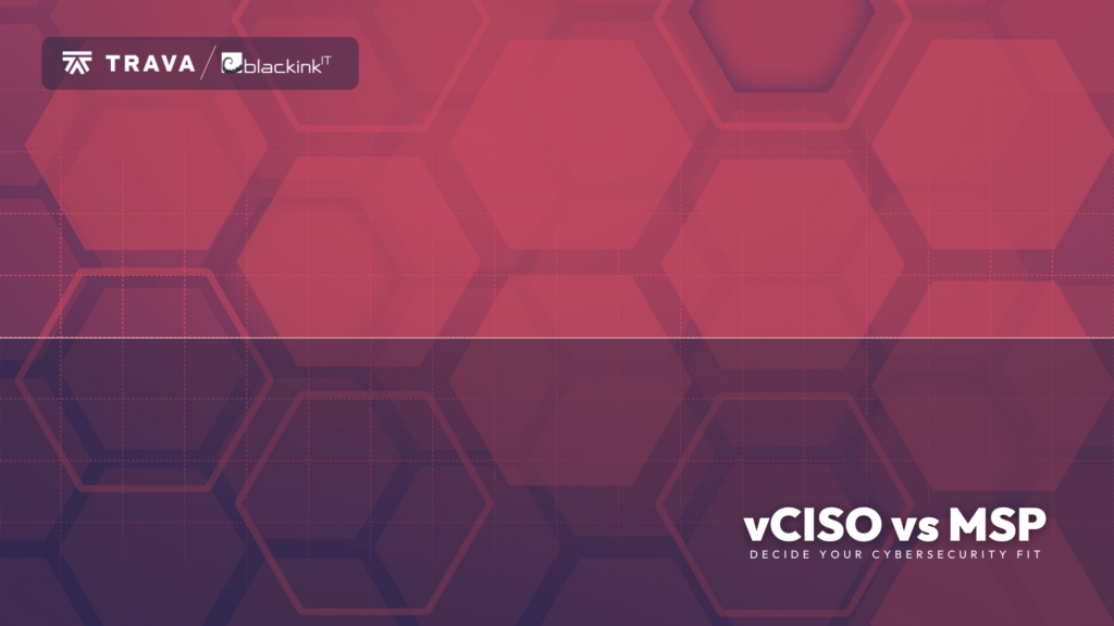 vCISO vs MSP hexagon background