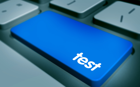 keyboard showing a test key